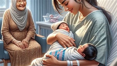  حماتي وجوزي دخلو غرفة العمليات وانا بولد