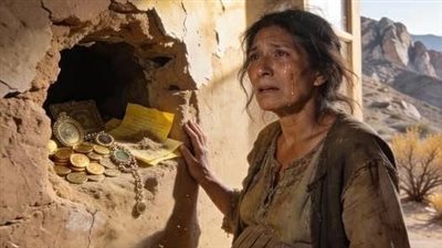 لف لوحةٍ مهجورة في بيتٍ منسي… اكتشفت كنزًا غيّر حياتها للأبد! لكن القرار الذي اتخذته هو ما صدم الجميع